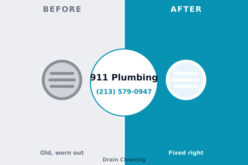 Before and after: plumbing company Santa Clarita, CA